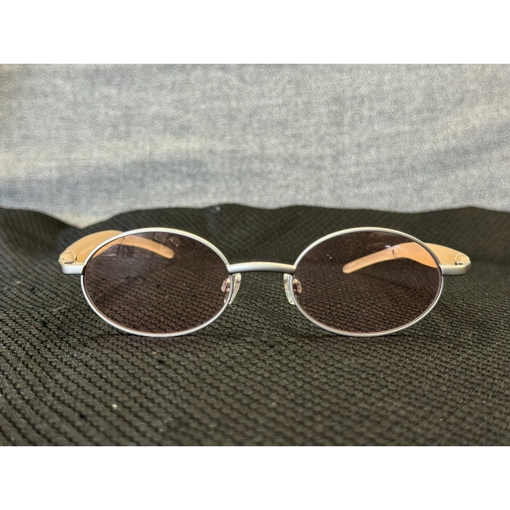 Roberta Di Camerino R1201 Women's Light Brown Oval Lenses Sunglasses Metal Frame